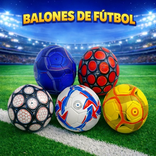 Balón de fútbol multicolor, diseño resistente para juegos recreativos, entrenamientos y deporte juvenil, venta por mayoreo TY120