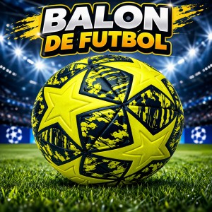 Balón de fútbol diseño tipo Champions colores neón resistente por mayoreo TY123