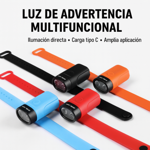 Linterna de muñeca multifuncional luz LED recargable con correa ajustable con carga USB para deportes al aire libre para correr o ciclismo nocturno por Mayoreo TY409