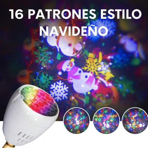 Proyector de Copos de Nieve Navideños con 16 patrones, Proyector para Halloween, Fiestas y Decoración Del Hogar, venta al por mayor TYD-4605 