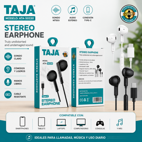 Audífonos Estéreo Type-C ATA-50330 Audífonos Estéreo Type-C ATA-50330