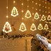 Cortina de Navidad en forma de arboles  cadena de luz LED cadena de luz USB cascada luz alambre de cobre luz decoración interior cortina luz  venta al por mayor V03-31