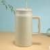 Vaso Tarro Térmico Estilo con Asa y Popote por Mayoreo [VAS-7812]