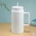 Vaso Tarro Térmico Estilo con Asa y Popote por Mayoreo [VAS-7812]