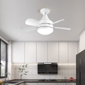 Ventilador de techo con lámpara LED integrada y 5 aspas modernas. Diseño elegante, motor silencioso y luz brillante para refrescar y decorar cualquier espacio de tu hogar u oficina venta al por mayor  17282-37