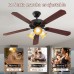 Ventilador de techo 5 aspas café madera 52" diámetro venta al por mayor VEN31
