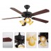 Ventilador de techo 5 aspas café madera 52" diámetro venta al por mayor VEN31