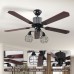 Ventilador De Techo Madera Moderno Control Remoto 5 Aspas VEN33