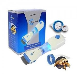 Máquina quita piojos eléctrica con sistema de succión y peine metálico. Segura, sin químicos y fácil de usar para niños y adultos. Venta al por mayor