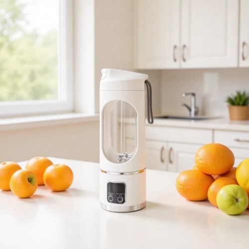Vaso exprimidor portátil eléctrico ideal para jugos naturales. Diseño compacto y práctico para uso diario o viaje. Venta por mayoreo