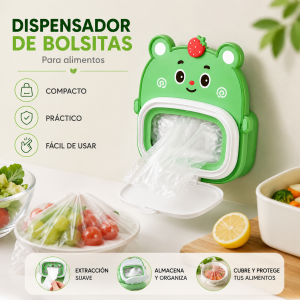 Dispensador de bolsita de plástico para cubrir alimentos por mayoreo