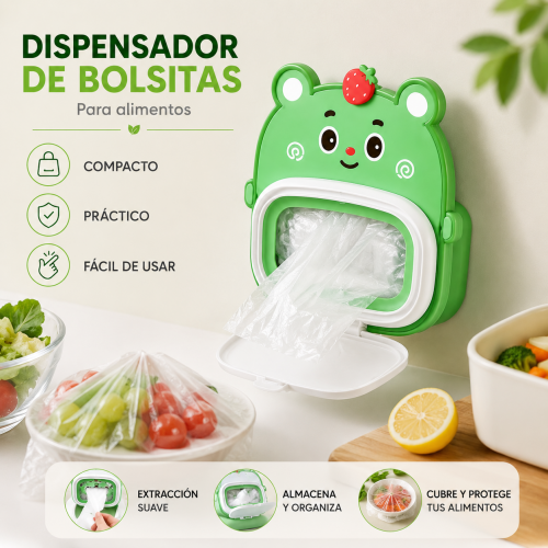 Dispensador de bolsita de plástico para cubrir alimentos por mayoreo Dispensador de bolsita de plástico para cubrir alimentos por mayoreo