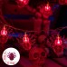 Guirnalda LED decorativa con arañas – Luz roja – Halloween – 6x5 cm – Mayoreo