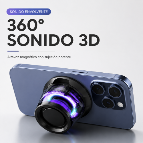 Altavoz Bluetooth magnético mini G200 con sonido envolvente de 360°, diseño compacto y en varios colores. Venta por mayoreo