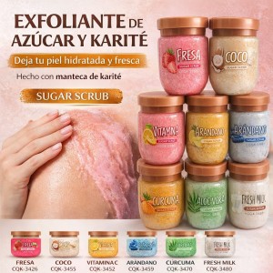 Exfoliante Corporal de Azúcar con Karité Hidratante | Venta por Mayoreo W-ETRM3171