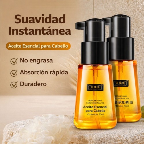 Aceite esencial para el cuidado del cabello Baoweiquan, sin lavado, fragancia duradera, mejora la calidad del cabello seco, permanente y tinte, cabello encrespado, puntas abiertas, cuidado del cabello rizado 70ML