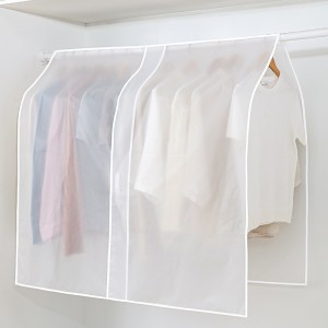 Funda protectora para ropa transparente impermeable y antipolvo, ideal para guardar y organizar prendas colgadas, venta por mayoreo W-EYFH5238