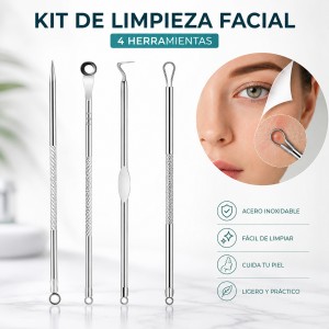 Kit Removedor de Puntos Negros de Acero Inoxidable 4 Piezas por Mayoreo