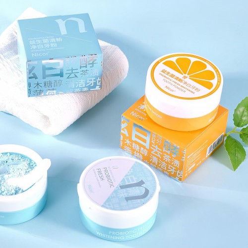 Polvo dental blanqueador probiótico sabor cítrico – Probiotic Fresh Whitening – Venta por mayoreo W-GYCQ8147