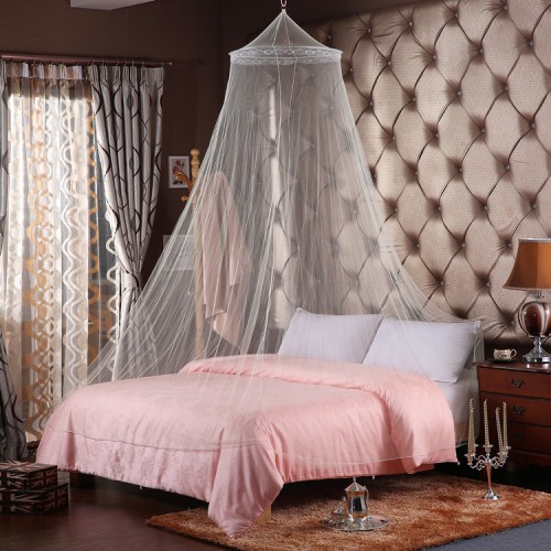 Mosquitero redondo colgante para cama matrimonial o individual, malla protectora contra mosquitos e insectos, decoración de dormitorio, venta por mayoreo W-JCL5273