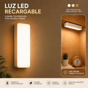 Luz LED Recargable para Pared por mayoreo