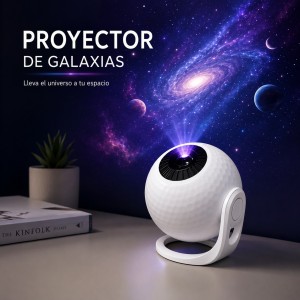Proyector de galaxias y conexión Bluetooth, ideal para ambientar habitaciones y espacios interiores. Venta por mayoreo