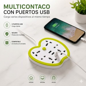 Multicontacto con Puertos USB por mayoreo