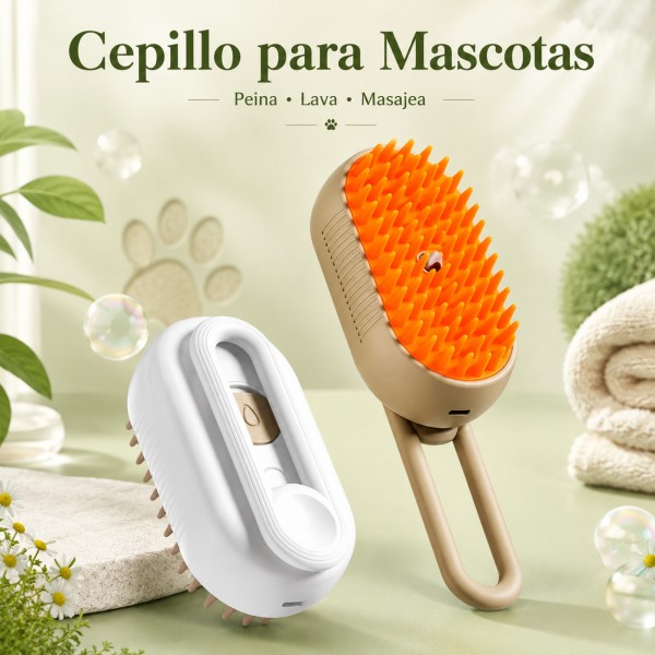 Cepillo para Mascotas con Dispensador por Mayoreo Cepillo para Mascotas con Dispensador por Mayoreo