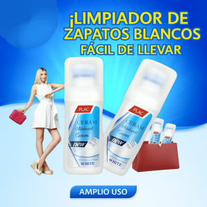 Limpiador líquido para zapatos blancos con cepillo aplicador. Ideal para tenis, calzado escolar y zapatos claros. Venta al por mayor 34142-131