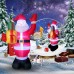 Inflable navideño de Santa Claus con luces LED 1.5mts W-RPDY6761