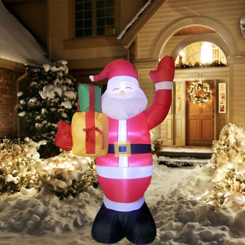 Inflable navideño de Santa Claus con luces LED 1.5mts W-RPDY6761