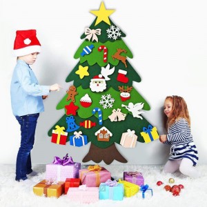 Este encantador árbol navideño de fieltro es la manera perfecta para que los niños participen en la decoración navideña de forma divertida y segura Venta al por mayor W-RSDY5406 