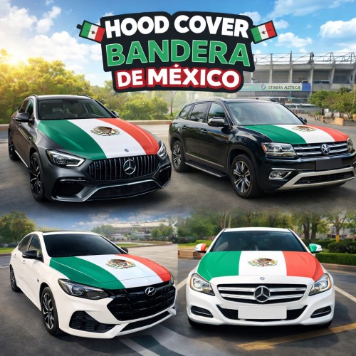 Cubre Cofre Automotriz Bandera de México Universal por Mayoreo W-RSJB5599 Cubre Cofre Automotriz Bandera de México Universal por Mayoreo W-RSJB5599