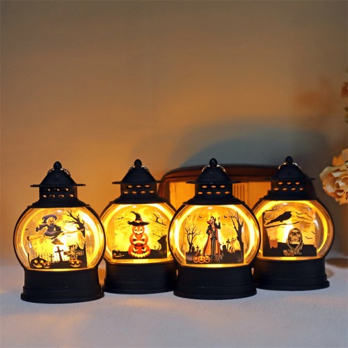 Linterna decorativa Halloween con escenas iluminadas – Modelos surtidos – Mayoreo