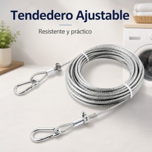 Tendedero Ajustable de Acero para Ropa 2M por Mayoreo