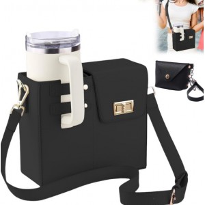 Bolso cruzado casual para mujer con soporte para botella de agua W-XB6917