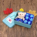 Caja de regalo cuadrada de osos con rosas W-YHSG571