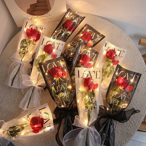 Rosa individual con luz para regalo de San Valentin W-YHSG573