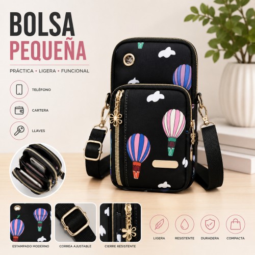 Bolsa pequeña cruzada con estampado por mayoreo