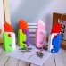 Cúter plástico compacto, punta redondeada, diseño colorido, 7.3 cm, antiestrés, seguro para oficina y hogar, venta al por mayor, WJ-1336