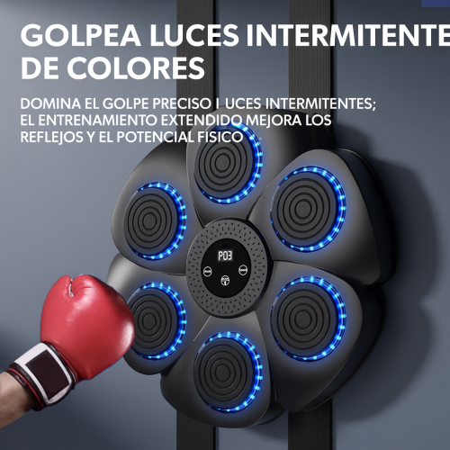 Entrenador de boxeo inteligente con luces LED – Panel electrónico de reflejos con sensor de impacto y cronómetro – Ideal para entrenamiento físico, velocidad y coordinación Venta al por mayor WJ-1384
