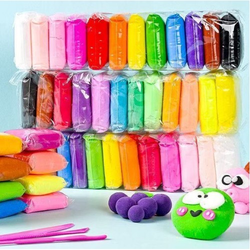 Paquete de 12 piezas de arcilla de colores para modelar y fácil de manipular para manualidades, escolar, regalo para niños. Venta al por mayor WJ-1387