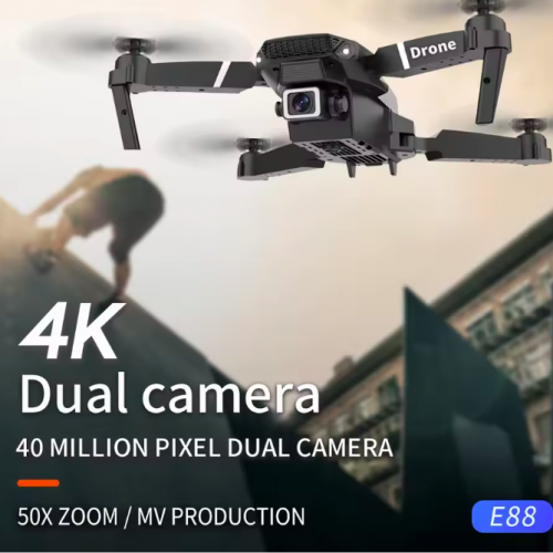 Drone UAV plegable con cámara 4K HD de 360ª E88 WJF-0801