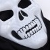 Máscara de calavera con capucha de tela negra, perfecta para disfraces de Halloween, fiestas de terror, cosplay y eventos temáticos venta al por mayor  WS116