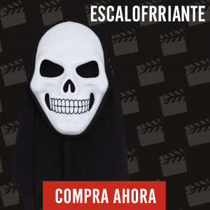 Máscara de calavera con capucha de tela negra, perfecta para disfraces de Halloween, fiestas de terror, cosplay y eventos temáticos venta al por mayor  WS116