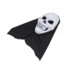 Máscara de calavera con capucha de tela negra, perfecta para disfraces de Halloween, fiestas de terror, cosplay y eventos temáticos venta al por mayor  WS116