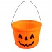 Cubeta de halloween tipo calabaza para dulces con asa de alambre, ideal para niños en truco o trato, modelo WSJNT-N101, venta por mayoreo
