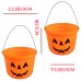 Cubeta de halloween tipo calabaza para dulces con asa de alambre, ideal para niños en truco o trato, modelo WSJNT-N101, venta por mayoreo