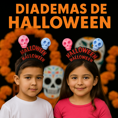 Diademas temáticas de Halloween con diseño de calaveras de colores. Ligeras, cómodas y perfectas para niños y adultos vena al por mayor  WSJPP-T022
