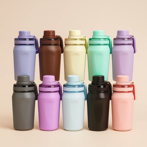 Termo sport de 350 ml con tapa y boquilla, ideal para uso diario, oficina, escuela o gimnasio, modelo X0631, venta por mayoreo